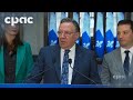 Le PM du Québec François Legault présente un bilan de la session parlementaire du printemps