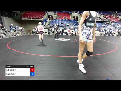 106 Lbs Round Of 64 - Aspen Blasko, Minnesota Vs Ava Zucker, New York F48b