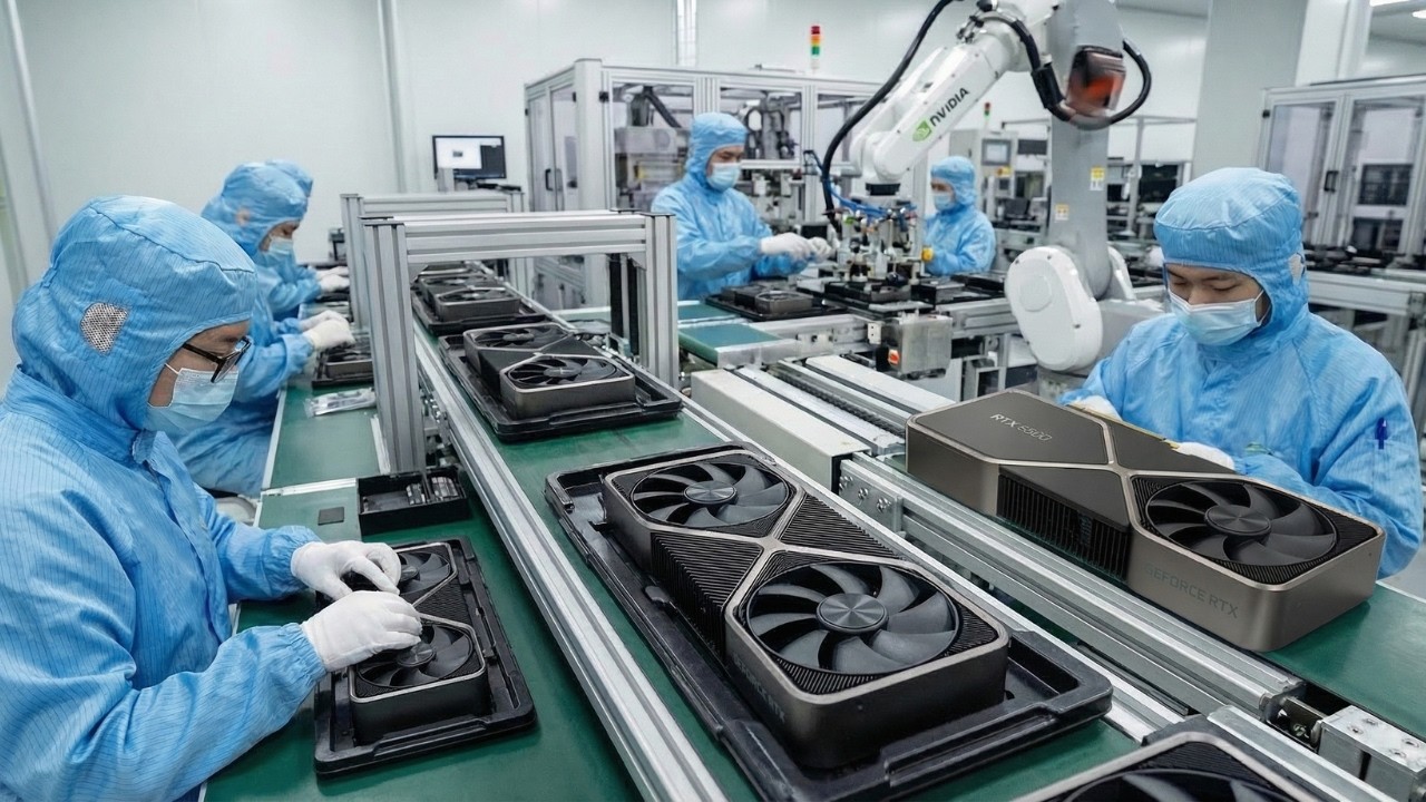 Inside a Modern NVIDIA Graphics Card Production Plant: AI-Driven Precision & Tech Manufacturing