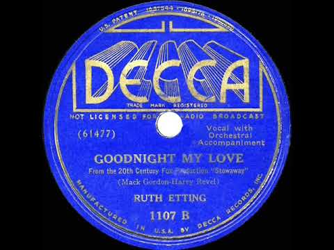 1936 Ruth Etting - Goodnight My Love