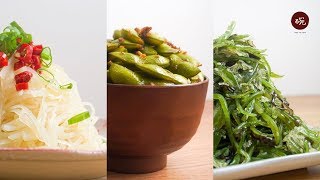 五分钟教你三道减脂凉菜，你的夏日减肥任务完成了吗？Seaweed salad, edamame and shredded potato, a low fat feast for summer time