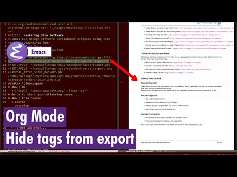 Org-mode - Hide tags from export