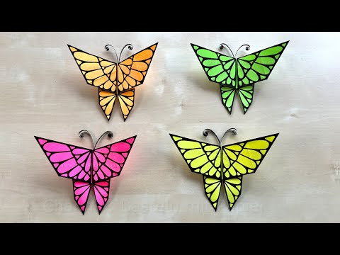 Origami Schmetterling basteln mit Papier: Einfaches Geschenk oder Deko selber machen. 🦋