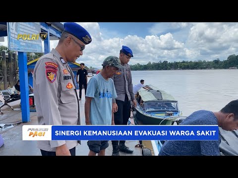 SATPOLAIRUD DAN DAMKAR BARSEL EVAKUASI WARGA SAKIT DARI SPEEDBOAT WUJUD SINERGI KEMANUSIAAN