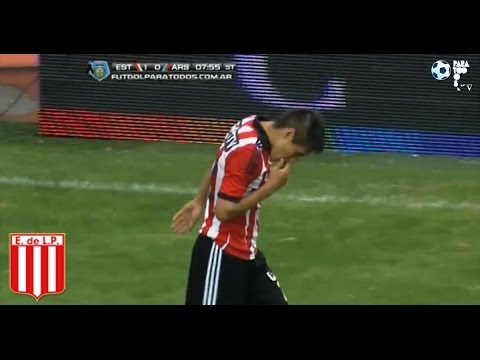 El palo le negó el segundo. Estudiantes 1 Arsenal 0. Torneo Final 2014. Fecha 1. Fútbol Para Todos
