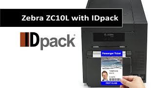 Zebra ZC10L Large-Format Card with IDpack Business 9.2