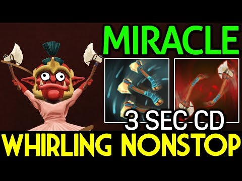 Miracle- Dota 2 [Troll Warlord] Whirling Axe Nonstop with 3 Sec CD