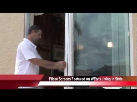 Plisse Retractable Screens for Sliding Glass Doors