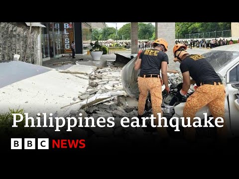 Strong 7.4 magnitude earthquake hits southern Philippines | BBC News