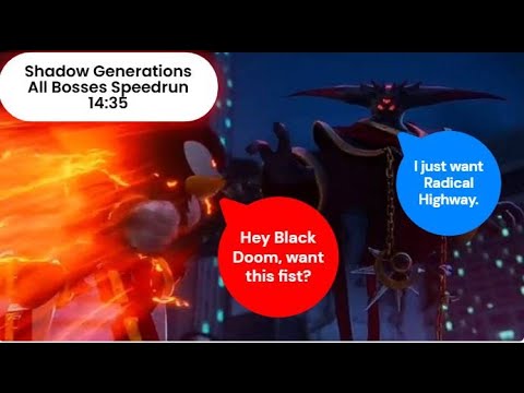 [FORMER WORLD RECORD] Shadow Generations All Bosses Speedrun (Console Only) - 14:35