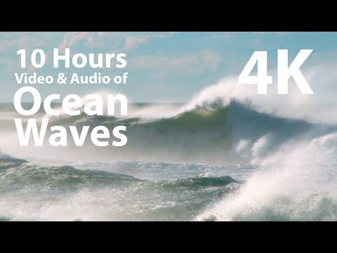 4K UHD 10 hours - Wild Ocean Waves - calm, meditation, nature