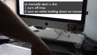 How to manually eject a disc from iMac