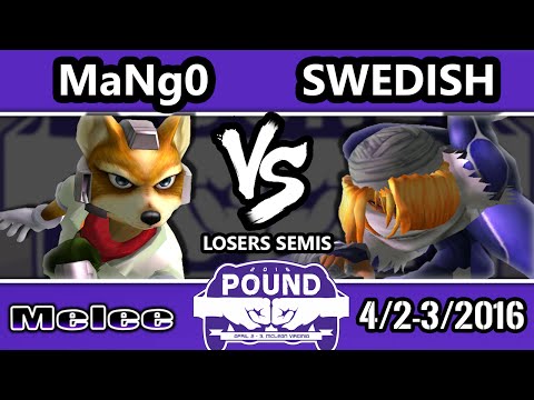 Pound 2016 - Mango (Fox) Vs. Swedish Delight (Sheik) - Losers Semis - SSBM