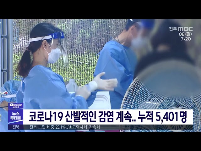 코로나19 산발적인 감염 계속 누적 5,401명