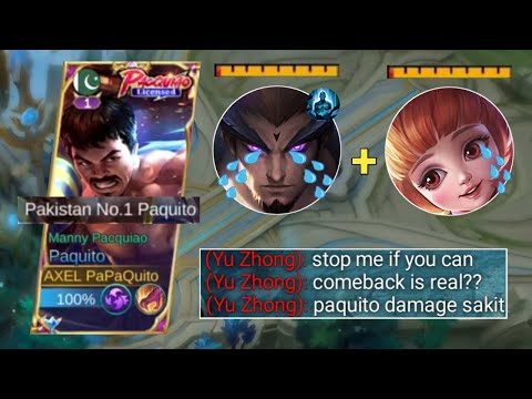 TOP GLOBAL PAQUITO VS TOP GLOBAL YU ZHONG & ANGLEA COMBO | WHO WILL WIN?? | TUTORIAL MLBB