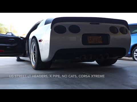 C5 Z06 LG MOTORSPORTS LONG TUBE HEADERS AND CORSA XTREMES