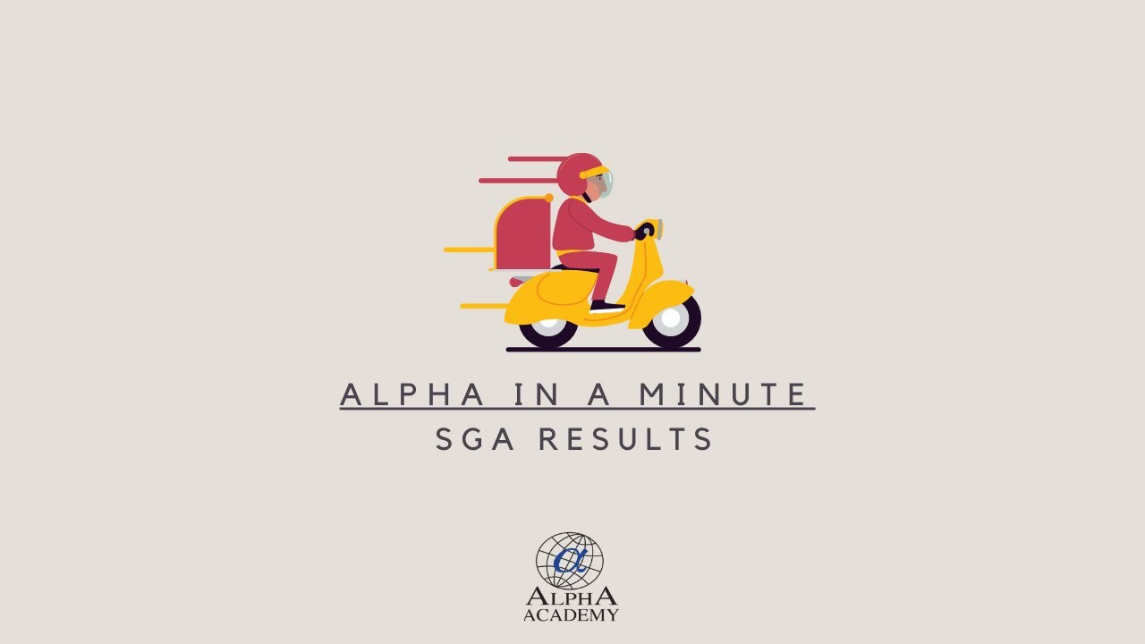 Alpha Renz: ALPHA IN A MINUTE- SGA Results