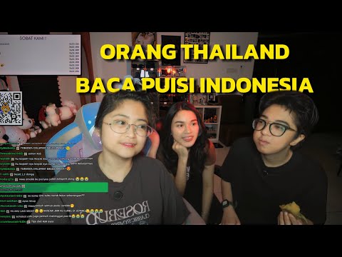 Orang thailand ini nyoba baca puisi Indonesia