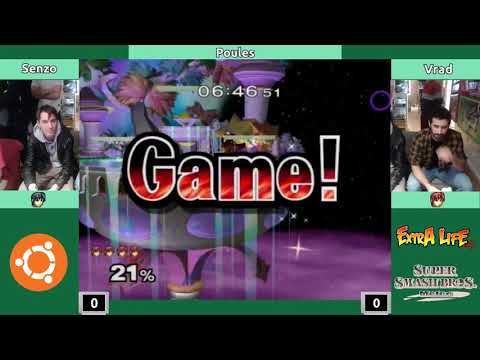 Melee @ Extra Life Café S2E6 - Vrad (Marth) vs. Senzo (Marth) - Poules