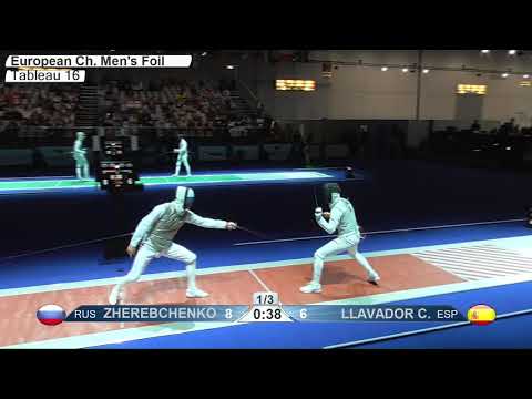 2019 741 T16 08 M F Individual Duesseldorf GER ZCH RED LLAVADOR ESP vs ZHEREBCHENKO RUS