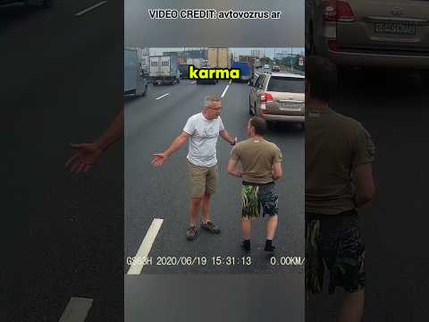 Road Rager Gets Instant Karma From Trucker!