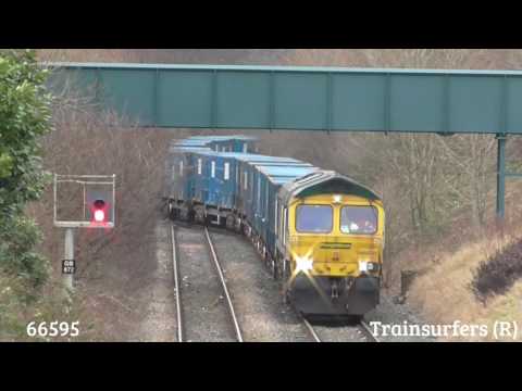 Freighliner Class 66 No. 66595 on 6F33 Bredbury - Runcorn Folly Lane on 23.12.16 - HD