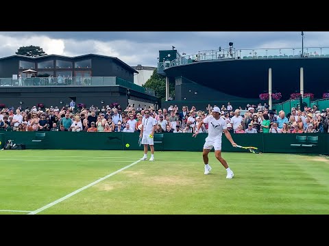 Rafa Nadal intense training before Federer match - Wimbledon 2019