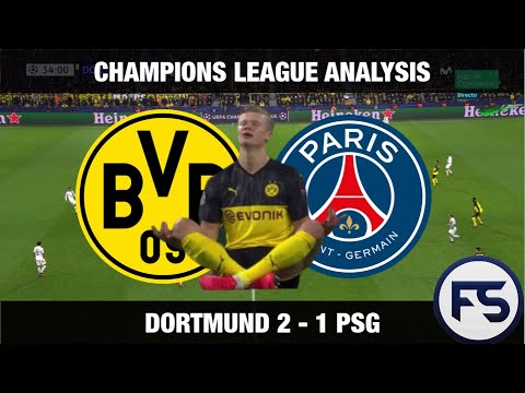 Dortmund 2-1 PSG: Champions League Tactical Analysis. (5-4-1 v 5-4-1)  Haaland incredible