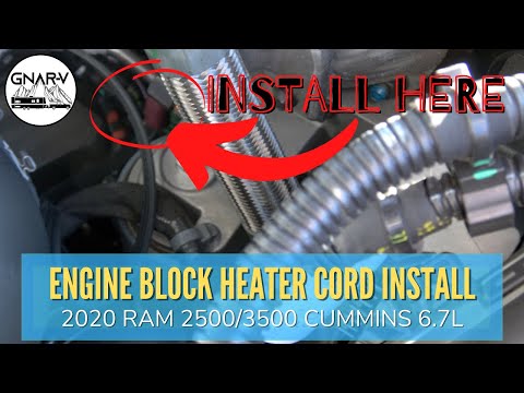 How to Install an Engine Block Heater Cord on a 2020 RAM 2500/3500 Cummins 6.7L Engine
