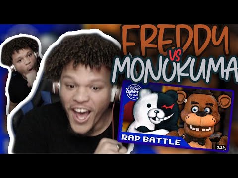 THE START OF AN ERA OF VGRB!!! Freddy Fazbear vs Monokuma Rap Battle Reaction!!!