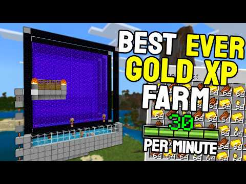 Best Gold XP Farm in Minecraft Bedrock 1.21!
