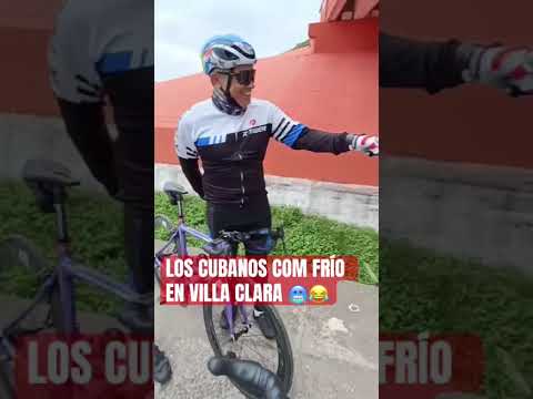 Ciclistas cubanos sintiendo el frío en Villa Clara #cubanosporelmundo #cubancycling #ciclismocubano