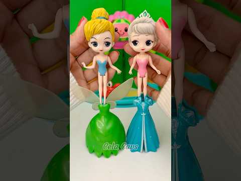 Cute Miniatures Disney Princess Frozen ELSA & Tinkerbell! #elsa #nezha #shorts #satisfying #unboxing