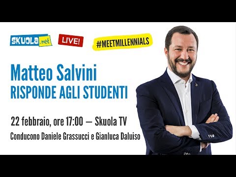 #MeetMillennials, Matteo Salvini risponde agli studenti