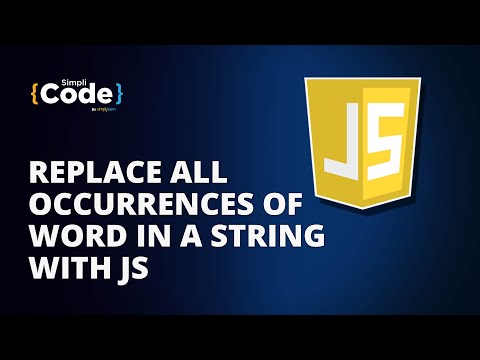 Replace All Occurrences Of Word In A String With JS | JavaScript String | #Shorts | SimpliCode