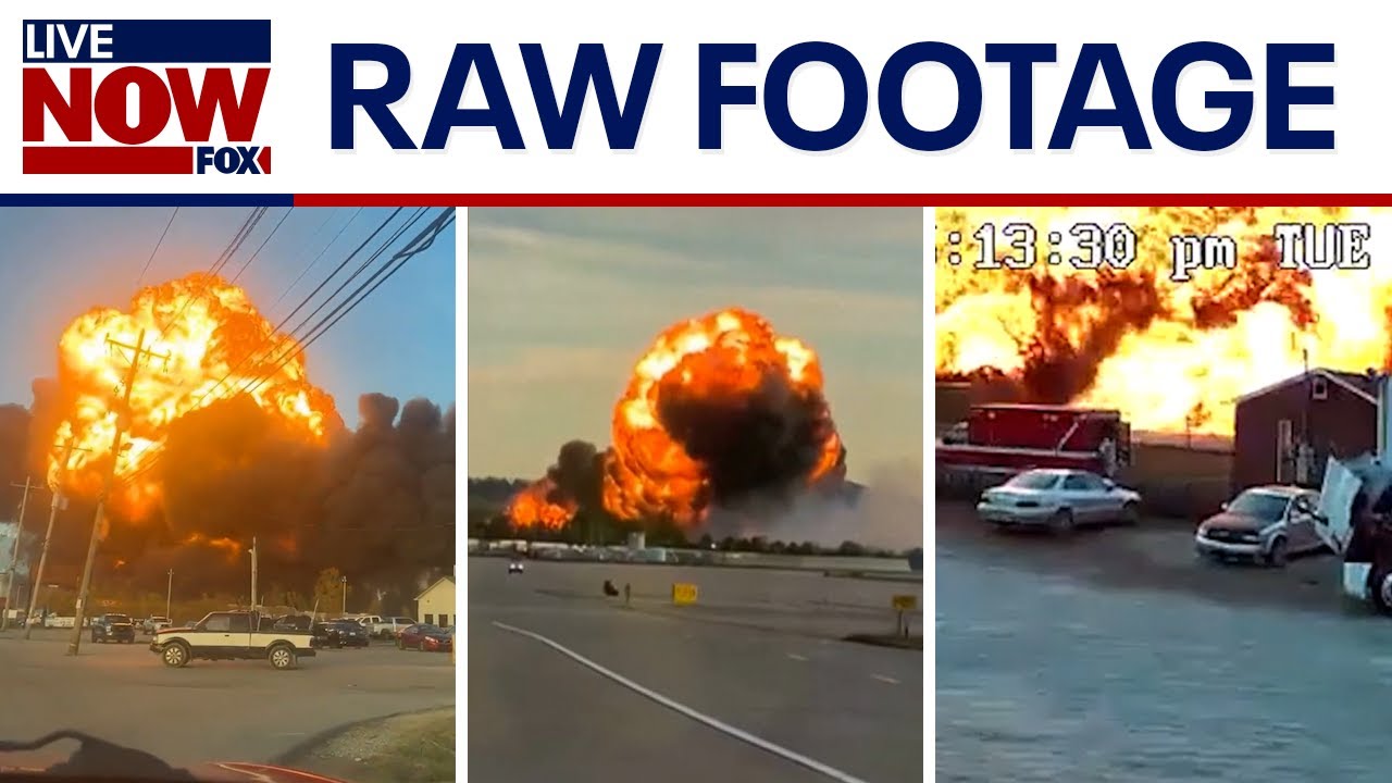 Louisville plane crash: Raw footage captures moment UPS cargo flight crashes after takeoff