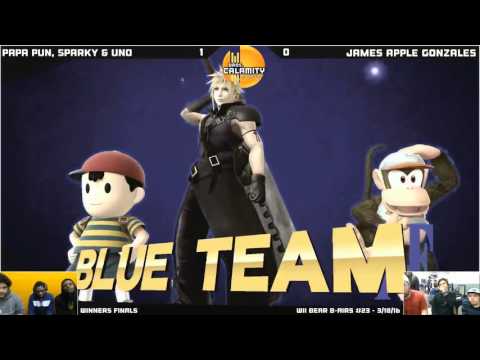 WBB #23 | James, Apple & Gonzales vs Coach Pun, Sparky & Uno - Winners Finals - Sm4sh Triples