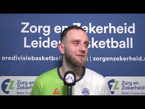Interviews na Zorg en Zekerheid Leiden - Spirou Charleroi, BNXT League (1 apr. 2023)
