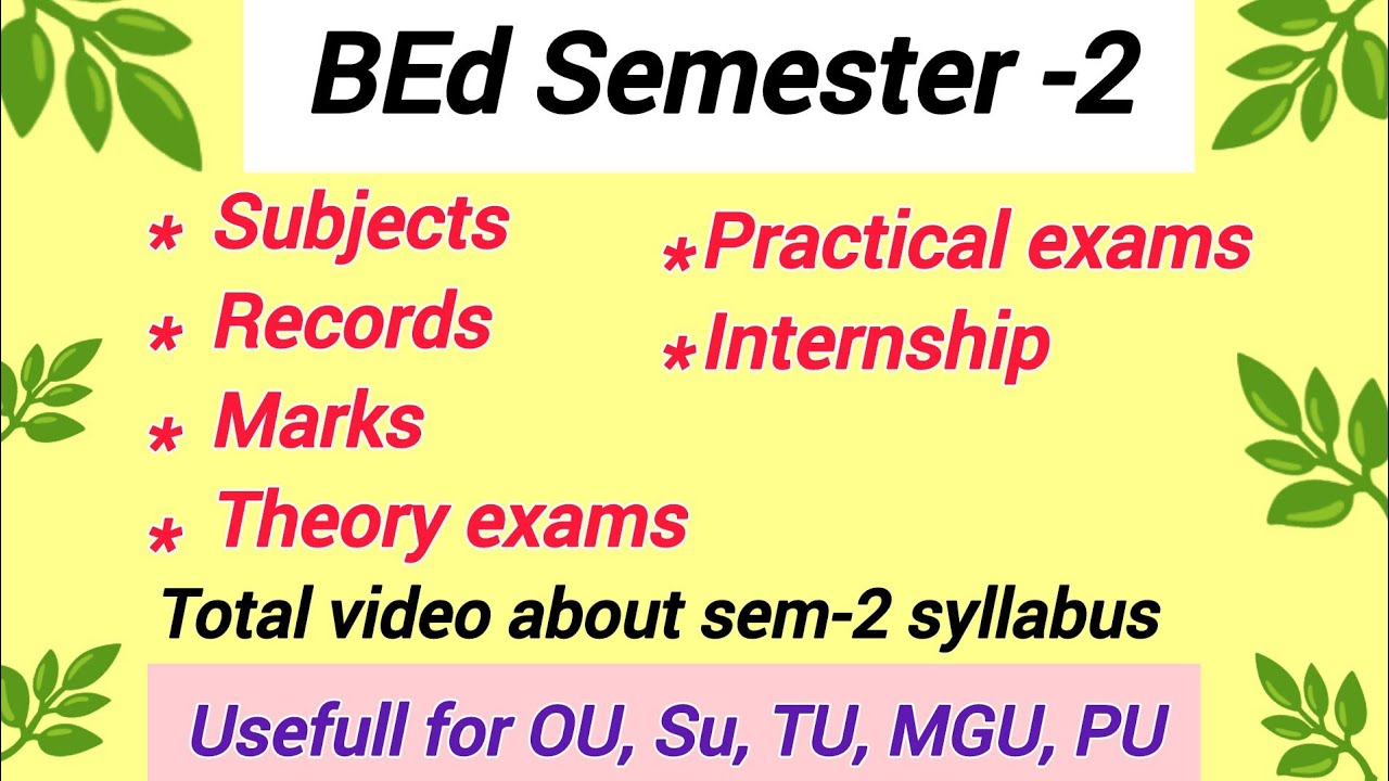 BEd Semester-2 |Subjects names|Records|#bed #bedstudymaterial #bedsem2 #bedrecords