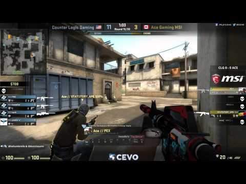 Counter-Logic Gaming vs ACE Gaming MSI Game 1 (CEVO-P CS:GO Season 7) - Helium & Dust