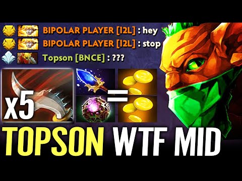 🔥 TOPSON Bounty Hunter MID — x5 Jinada Aghanim + Octarine NON-STOP Steal Gold WTF Dota 2 Pro