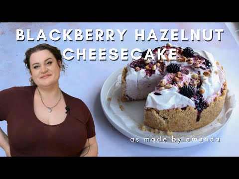 Blackberry Hazelnut (No-bake) Cheesecake | As Made by Amanda