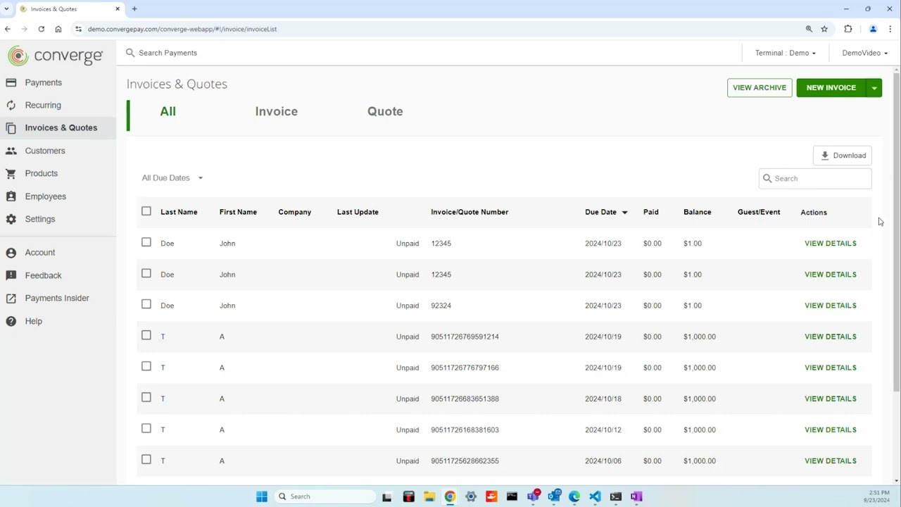 How to manage billing and invoicing in Converge | Elavon, Inc.