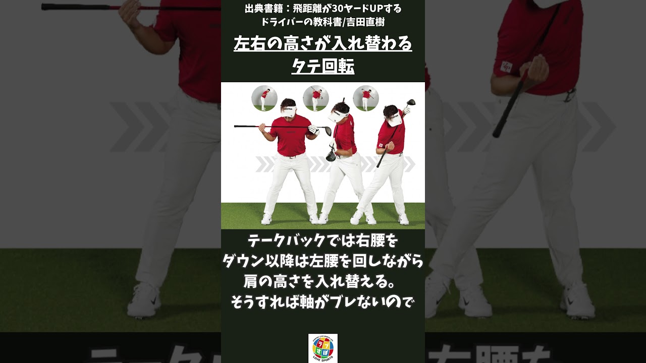軸がブレないで軌道も安定するドライバーの上体の使い方とは！？【飛距離が30ヤードUPするドライバーの教科書/吉田直樹】