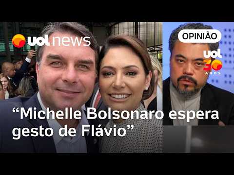 Sakamoto: Michelle Bolsonaro espera gesto de Flávio para dividir poder, mas o machismo deixará?