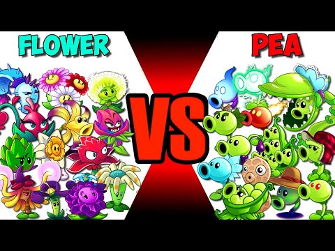 Team PEA vs FLOWER - Who Will Win? - PvZ 2 Plants vs Plant