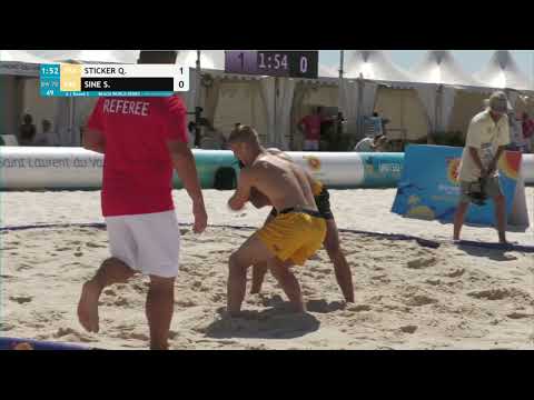 Round 2 Men's BW - 70 kg: Q. STICKER (FRA) v. S. SINE (FRA)