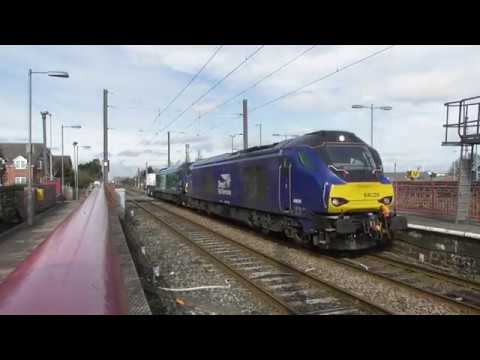 DRS Class 68s 68028 & 68023 at Heworth & East Boldon - 6E44 Seaton Flasks - 22 March 2018