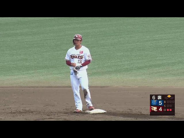 【ファーム】イーグルス・永田颯太郎 2打席連続となるヒットはセンターへのタイムリーヒット!! 2023年7月3日 東北楽天ゴールデンイーグルス 対 横浜DeNAベイスターズ