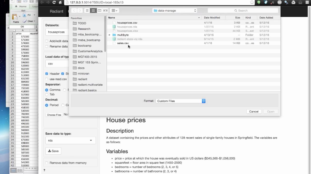Getting data in and out